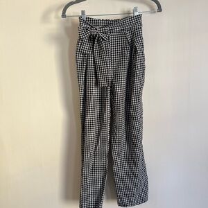 Black and White Gingham Women's Pants